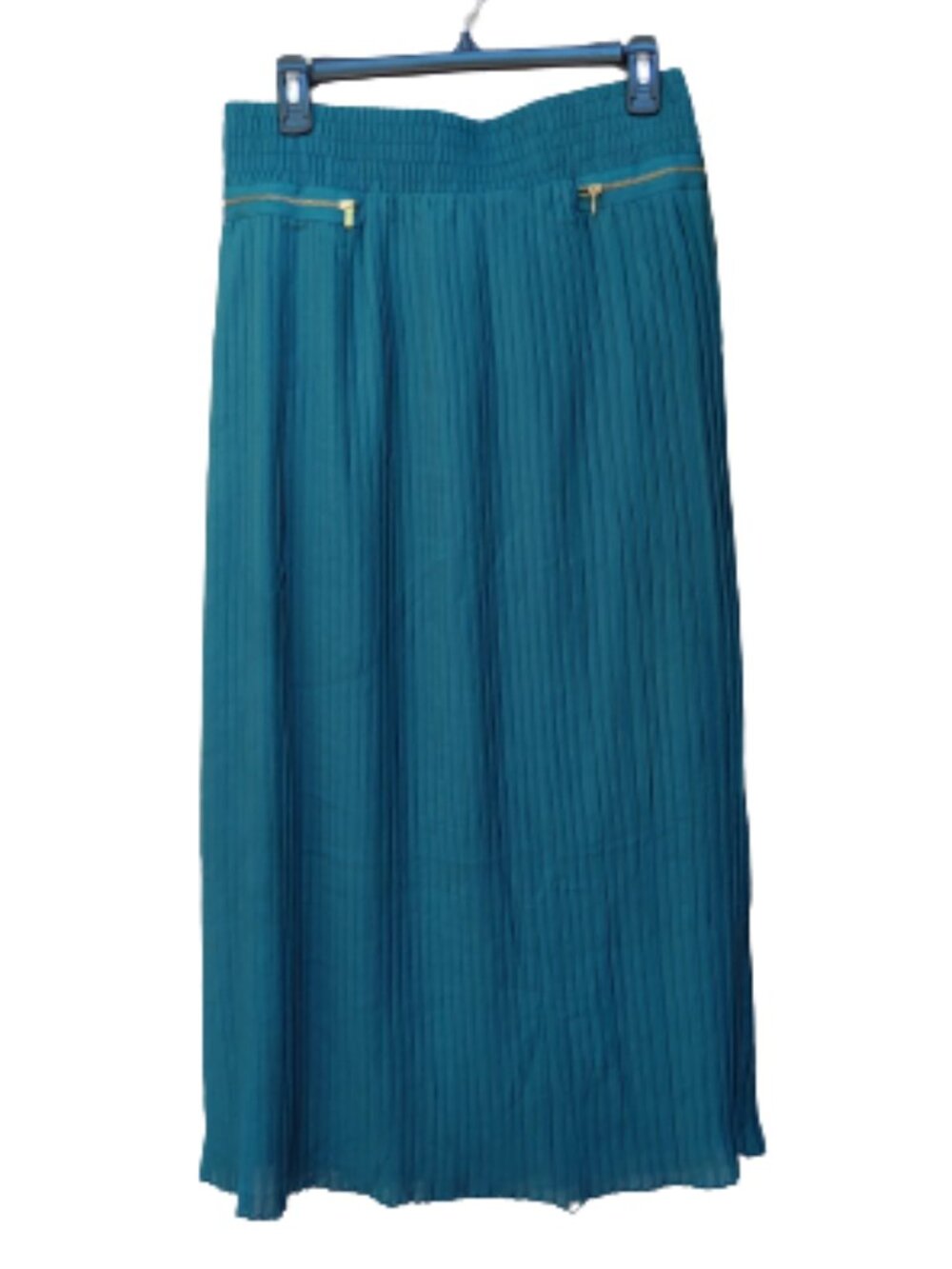 Metro Wear Teal Maxi Skirt Pleated Long NWT Modest Boho Bohemian